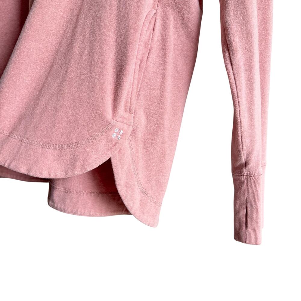 Sweaty Betty Pink Escape Fleece Hoodie Sweatshirt Size Us 14 View 2